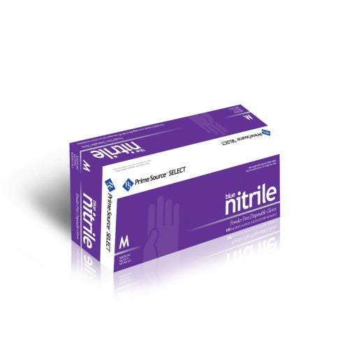 Prime Source Select Powder Free Blue Nitrile Glove Medium 1000/Case