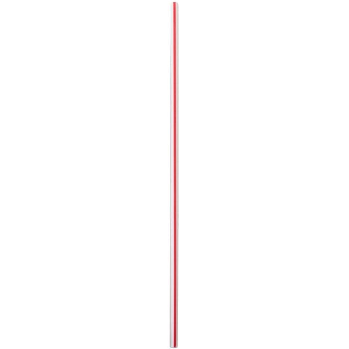 Coffee Stirrer Red And White Ribbed Unwrapped - 7.25" 10000/Case