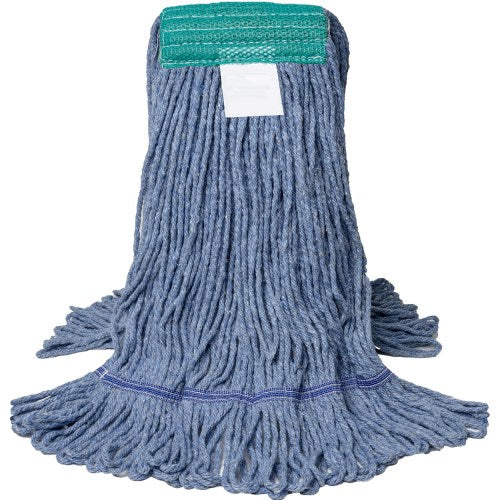 Prime Source Medium Blue Loop Cotton/Synthetic Blend Wide Band Mop 12/Case