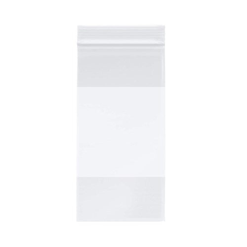 732141 Reclosable Bag 2-Mil Pe 4X8 Clear White W/O Block 1000/Case