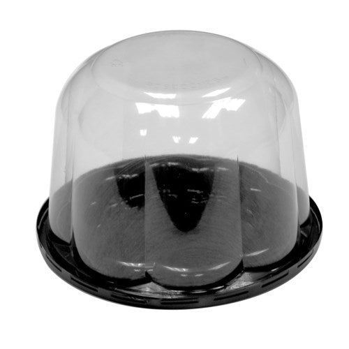 Colossal Cupcake 6.75" Base Black 4.5" Clear Dome 160/Case
