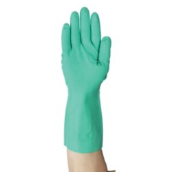 8 Size 11 Mil Green Nitrile Chemical-Resistant Gloves 72/Case