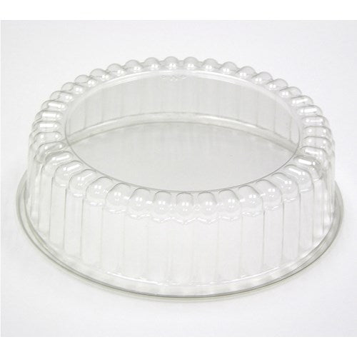 Clear Rpet Fluted Dome Lid With Spike For 8" Cake - 9.75" X 3.88" 200/Case