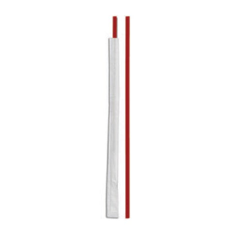 Red Wrapped In Paper Stirrer - 8" 5000/Case