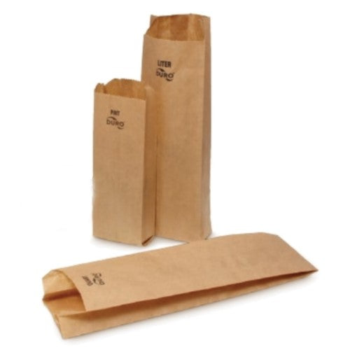 Kraft Quart Liquor Bag - 4.25" X 2.5" X 16" 1000/Bale