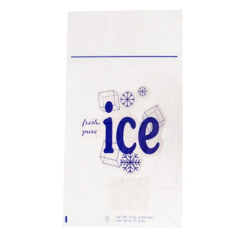 Ldpe #10 Ice Bag With Twist Tie, Clear, 12" X 21.75", 1.25 Mil000 1000/Case
