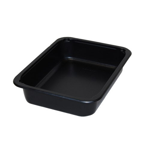 Medium Rectangle Tray Black - 32 Oz. 390/Case