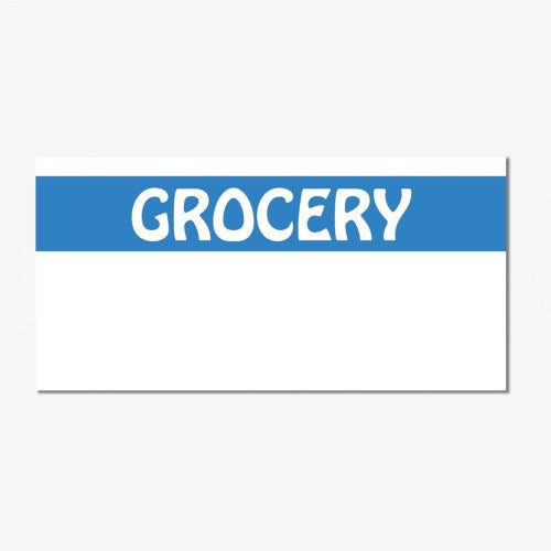 Grocery Label Blue And White - 0.3" X 0.38" 15/Sleeve