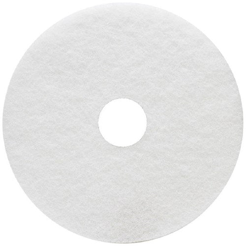 White Polishing Pad Low Speed Floor Pad - 20" 5/Case