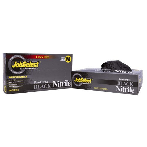 Jobselect Powder Free Black Nitrile Glove Medium 1000/Case