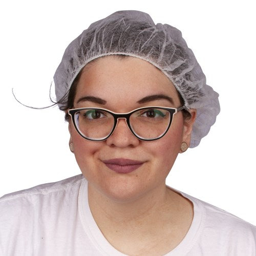 Prime Source 14 Gram Polypropylene 24" White Pleated Bouffant /Case