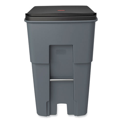 Brute Roll-out Heavy-duty Container, 95 Gal, Polyethylene, Gray