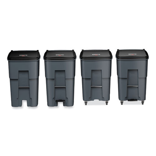 Brute Roll-out Heavy-duty Container, 95 Gal, Polyethylene, Gray