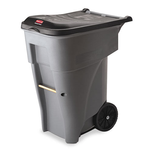 Brute Roll-out Heavy-duty Container, 95 Gal, Polyethylene, Gray
