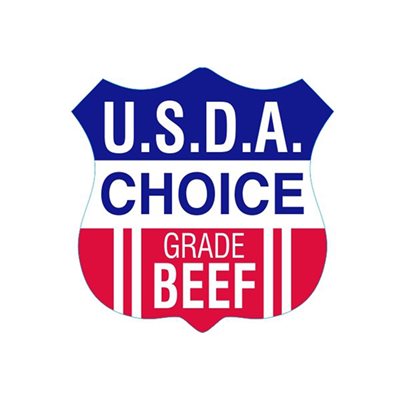 Label - USDA Choice Grade Beef Red/Blue 1.3x1.3 In. 1M/Roll