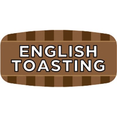 Label - English Toasting 4 Color Process/UV 0.625x1.25 In. Rectangular 1000/Roll