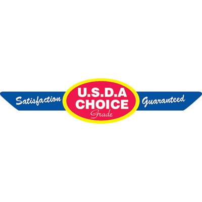 Label - USDA Choice (Satisfaction) Yellow/Red/Blue/Black 0.875x4.0 In. Ribbon 500/Roll