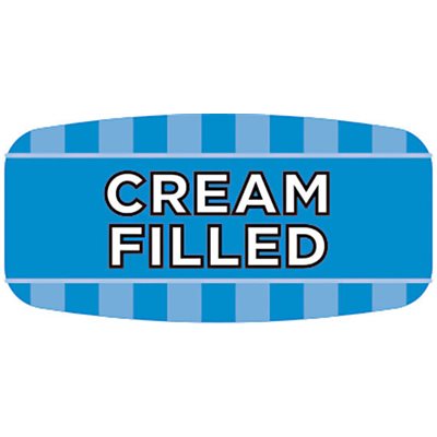 Label - Cream Filled 4 Color Process/UV 0.625x1.25 In. Rectangular 1000/Roll