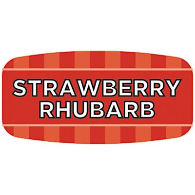 Label - Strawberry Rhubarb 4 Color Process/UV 0.625x1.25 In. Rectangular 1000/Roll