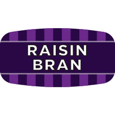 Label - Raisin Bran 4 Color Process/UV 0.625x1.25 In. Rectangular 1000/Roll