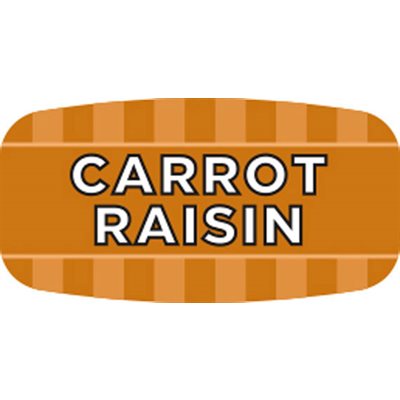 Label - Carrot Raisin 4 Color Process/UV 0.625x1.25 In. Rectangular 1000/Roll