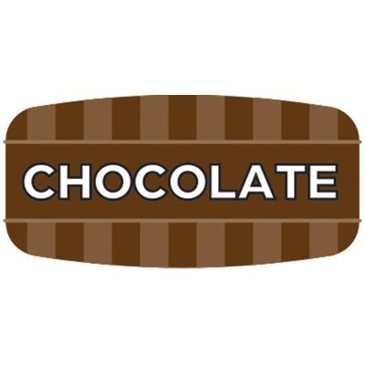 Label - Chocolate 4 Color Process/UV 0.625x1.25 In. Rectangular 1000/Roll