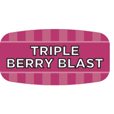 Label - Triple Berry Blast 4 Color Process/UV 0.625x1.25 In. Rectangular 1000/Roll