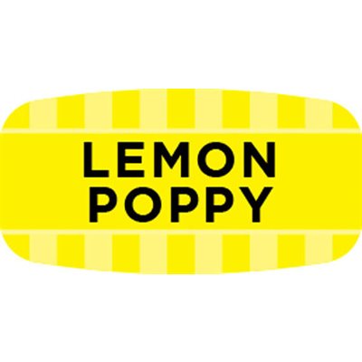 Label - Lemon Poppy 4 Color Process/UV 0.625x1.25 In. Rectangular 1000/Roll
