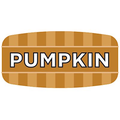 Label - Pumpkin 4 Color Process/UV 0.625x1.25 In. Rectangular 1000/Roll