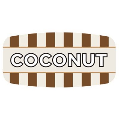 Label - Coconut 4 Color Process/UV 0.625x1.25 In. Rectangular 1000/Roll