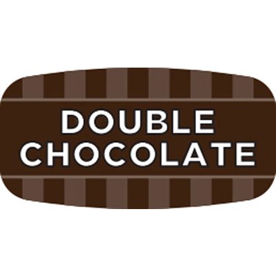 Label - Double Chocolate 4 Color Process/UV 0.625x1.25 In. Rectangular 1000/Roll