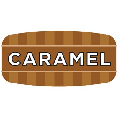 Label - Caramel 4 Color Process/UV 0.625x1.25 In. Rectangular 1000/Roll