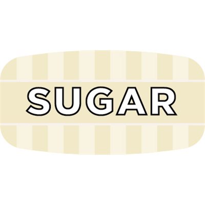 Label - Sugar 4 Color Process/UV 0.625x1.25 In. Rectangular 1000/Roll