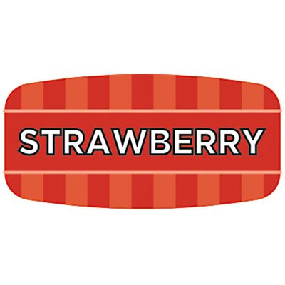 Label - Strawberry 4 Color Process/UV 0.625x1.25 In. Rectangular 1000/Roll