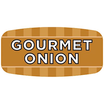 Label - Gourmet Onion 4 Color Process/UV 0.625x1.25 In. Rectangular 1000/Roll