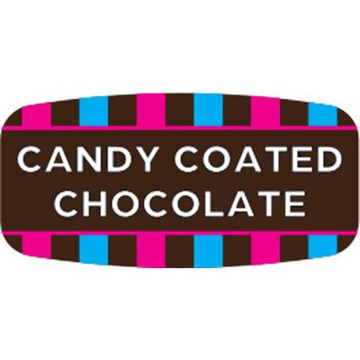 Label - Candy Coated Chocolate 4 Color Process/UV 0.625x1.25 In. Rectangular 1000/Roll
