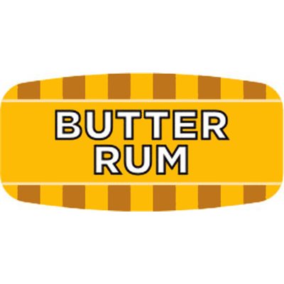 Label - Butter Rum 4 Color Process/UV 0.625x1.25 In. Rectangular 1000/Roll