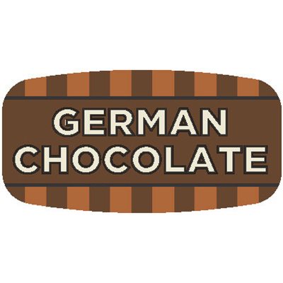 Label - German Chocolate 4 Color Process/UV 0.625x1.25 In. Rectangular 1000/Roll