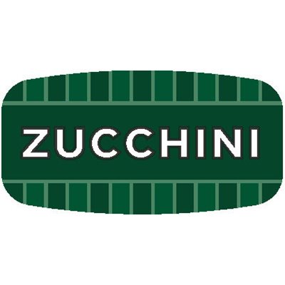 Label - Zucchini 4 Color Process/UV 0.625x1.25 In. Rectangular 1000/Roll