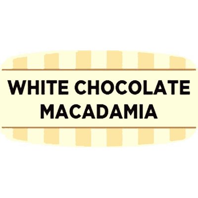 Label - White Chocolate Macadamia 4 Color Process/UV 0.625x1.25 In. Rectangular 1000/Roll