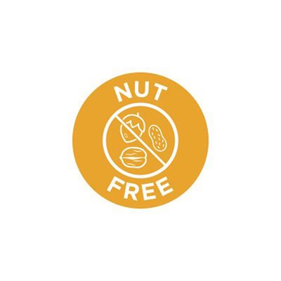 Label - Nut Free Gold/UV 1 In. Circle 1M/Roll