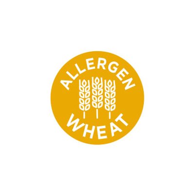 Label - Allergen Wheat Gold/UV 1 In. Circle 1M/Roll