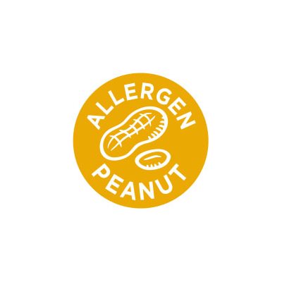 Label - Allergen Peanut Gold/UV 1 In. Circle 1M/Roll