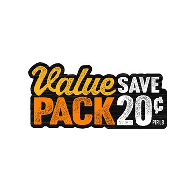 Label - Value Pack Save 20¢ Yellow/Org/Black 1.5x3.125 In. Special 500/rl