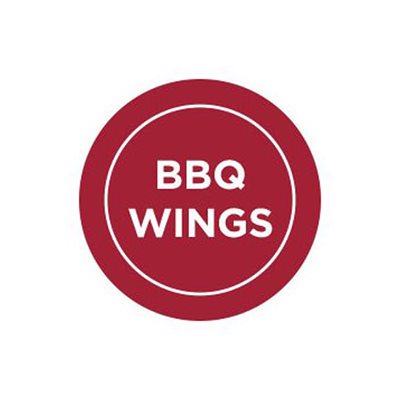 Label - BBQ Wings Red/UV 1 In. Circle 1M/Roll