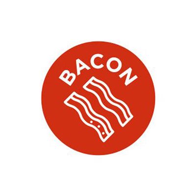 Label - Bacon Red/UV 1 In. Circle 1M/Roll