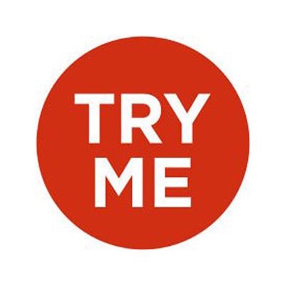 Label - Try Me Red/UV 1 In. Circle 1M/Roll