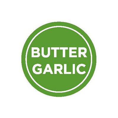 Label - Butter Garlic Green/UV 1 In. Circle 1M/Roll