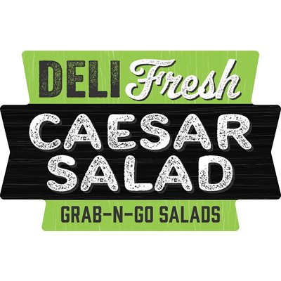 Label - Deli Fresh Caesar Salad (Grab N Go) Green/Black 1.75x1.125 In. Special 500/Roll