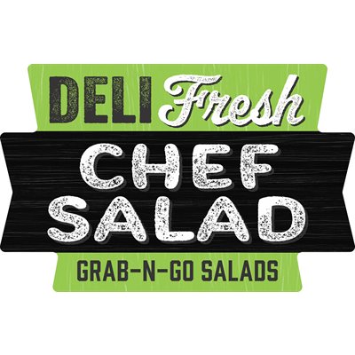 Label - Deli Fresh Chef Salad (Grab N Go) Green/Black 1.75x1.125 In. Special 500/Roll